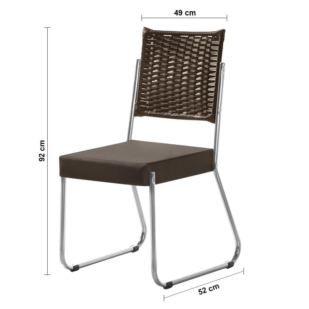 Cadeira de Jantar Aço Nobre Claudia com Assento Estofado e Revestimento Suede - 2