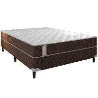 Cama Box de Casal Portobel Roma com Molas Ensacadas 60x138x188cm - Branco/Marrom - 1