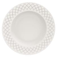 Aparelho de Jantar 20 Peças Tramontina Ingrid em Porcelana Decorada - Branco
