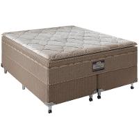 Cama Box Queen Size Portobel Potenza Platinun com Molas LFK e Pillow Top 74x158x198cm - Bege Claro - 1