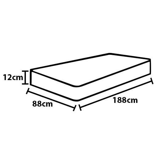 Colchão de Solteiro Portobel Sevilha com Espuma D23 e Revestimento em Tecido Poliéster 12x88x188cm - Cinza - 2