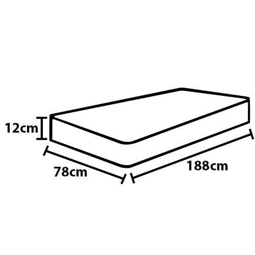 Colchão de Solteiro Portobel Sevilha com Espuma D23 e Revestimento em Tecido Poliéster 12x78x188cm - Cinza - 2
