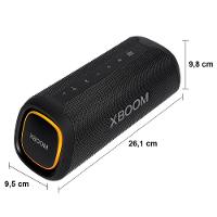 Caixa de Som Portátil LG XBOOM Go XG7S POWER Sound Boost 30W (Woofer) e 10W (Tweeter) RMS – Preta - 6