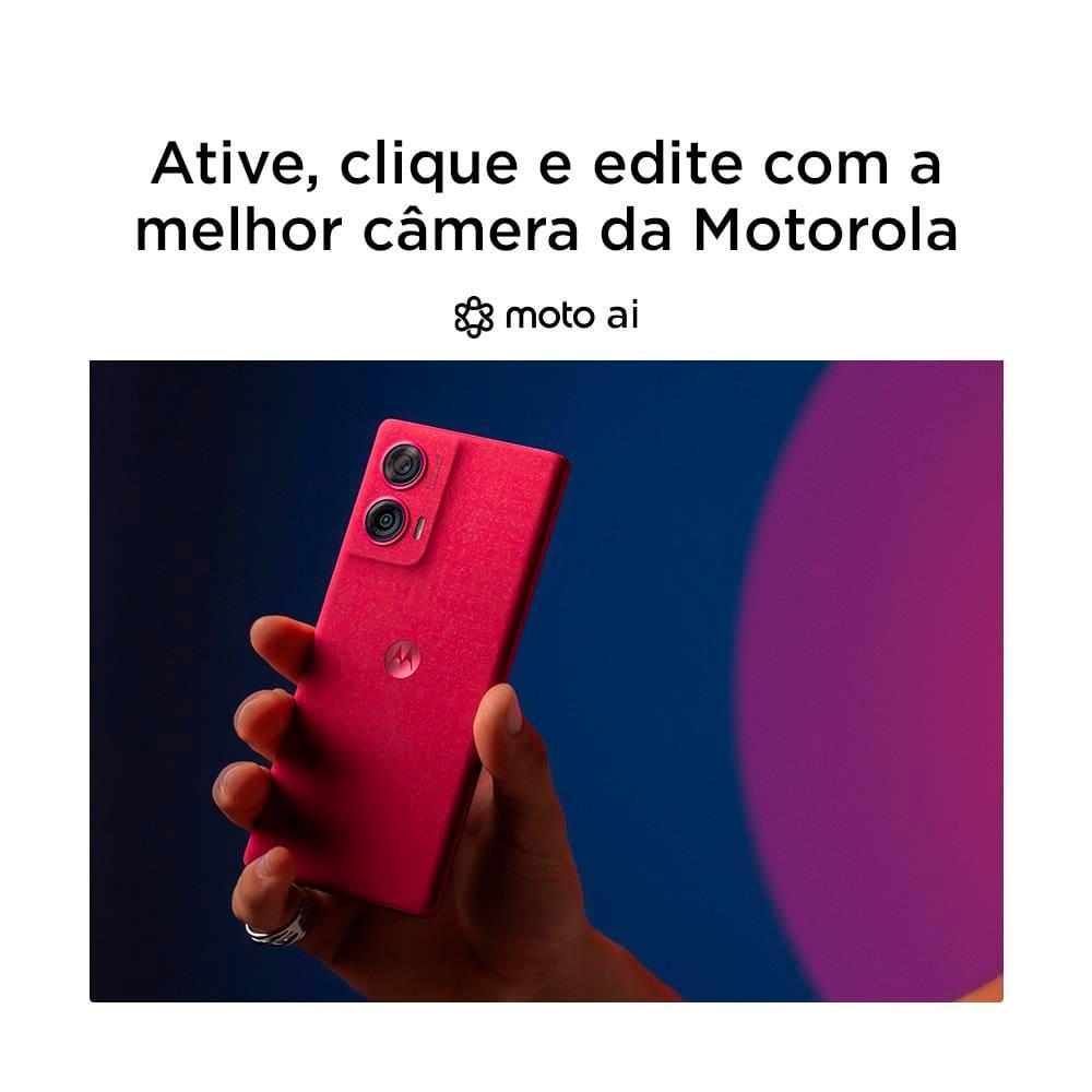 Smartphone Motorola Edge 50 Fusion 5G Pink com 256GB, Tela 6.7”, 8GB RAM, Câmera com Moto AI, IP68 e Processador Snapdragon - 8