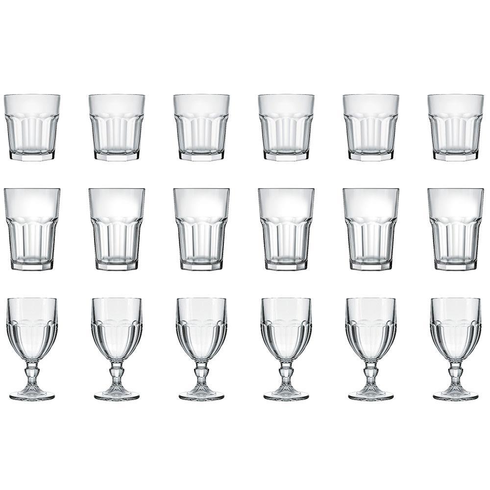 Conjunto de Copos e Taças Nadir Bristol - 18 Peças - 1