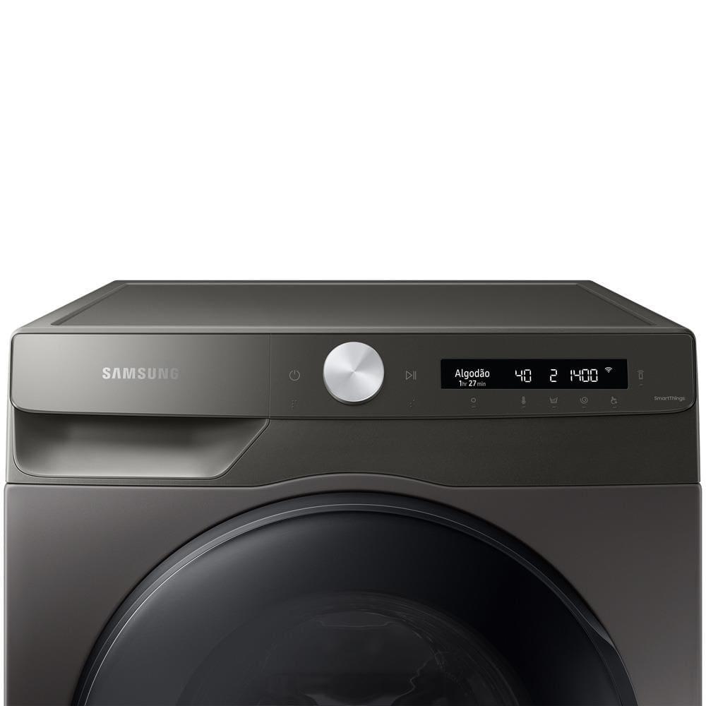 Lava e Seca Samsung 13Kg Smart WD13T504 3 em 1 com Ecobubble e AirWash - Inox - 8