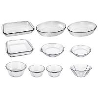 Conjunto de Travessas Refratárias Marinex em Vidro - 10 Peças - 1