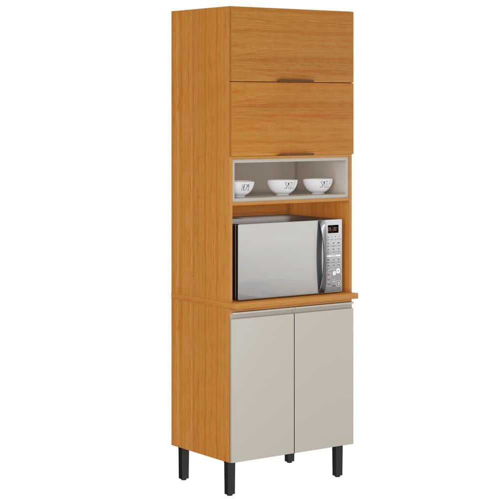 Paneleiro Itatiaia Ideale com 4 Portas, 5 Prateleiras e Nicho para Micro-ondas - 70cm largura - 1