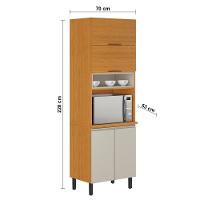 Paneleiro Itatiaia Ideale com 4 Portas, 5 Prateleiras e Nicho para Micro-ondas - 70cm largura - 3