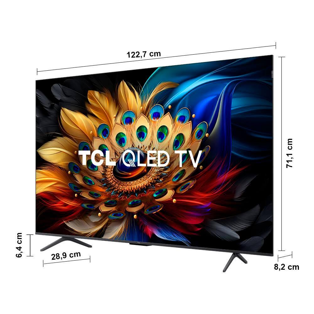 Smart TV 55" QLED 4K TCL 55C655 com Processador AIPQ, Google TV, HDR10+, Wi-Fi Dual Band, Bluetooth Integrado, Google Assistente, Dolby Vision e Atmos - 5