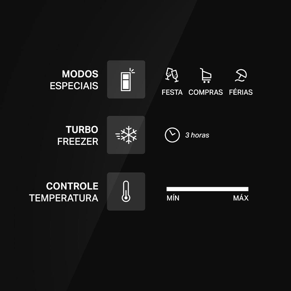 Geladeira Brastemp Duplex BRM55FB Frost Free com Painel Click Black e Turbo Freezer 463L – Branca - 5