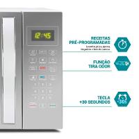 Micro-ondas Philco PMO38E 1400W com Função Manter Aquecido e Tirar Odor – Branco Espelhado - 8