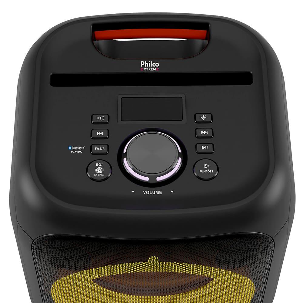 Caixa de Som Amplificada Philco Flash Light PCX4800, Bluetooth, Entrada USB e Bateria interna - 380W RMS - 5