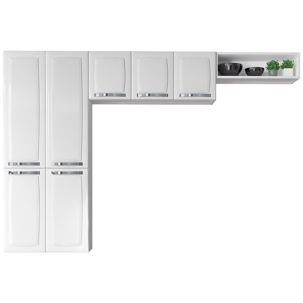Cozinha Compacta Itatiaia Rose com 7 Portas e 6 Prateleiras - 245cm de largura - 1