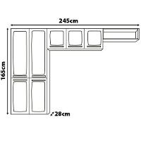 Cozinha Compacta Itatiaia Rose com 7 Portas e 6 Prateleiras - 245cm de largura - 5