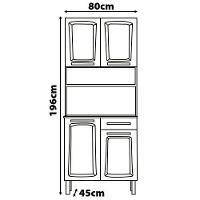 Cozinha Compacta Itatiaia Pratika com 4 Portas, 1 Gaveta e 5 Prateleiras - 80cm de largura - 5