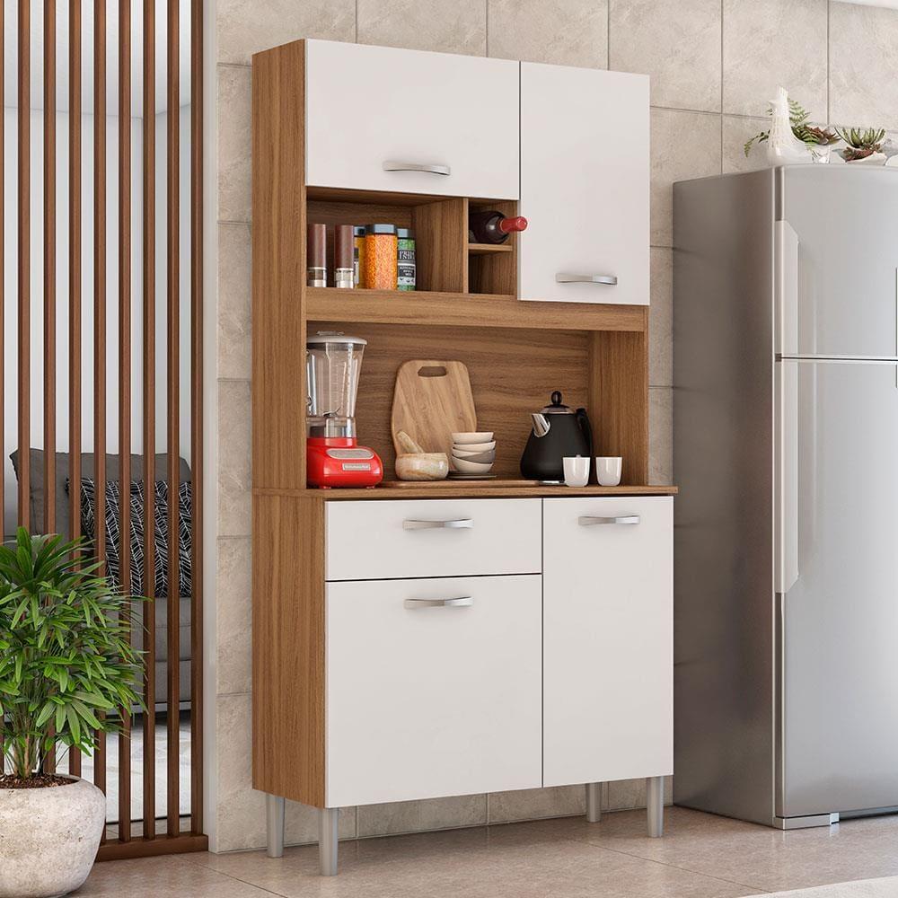 Cozinha Compacta Demóbile Malta com 4 Portas e 1 Gaveta - 91 cm de Largura - 1