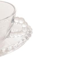 Conjunto com 4 Xícaras e Pires para Chá Wolff Pearl Coração em Cristal - 180 ml - 5