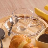 Conjunto com 4 Xícaras e Pires para Chá Wolff Pearl Coração em Cristal - 180 ml - 7