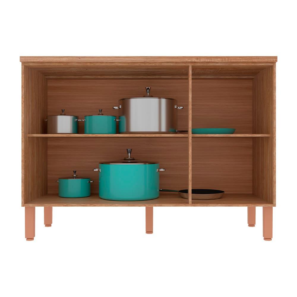 Balcão Triplo Bartira Topázio UP com 3 Portas e 1 Prateleira - 120,1cm de largura - 4