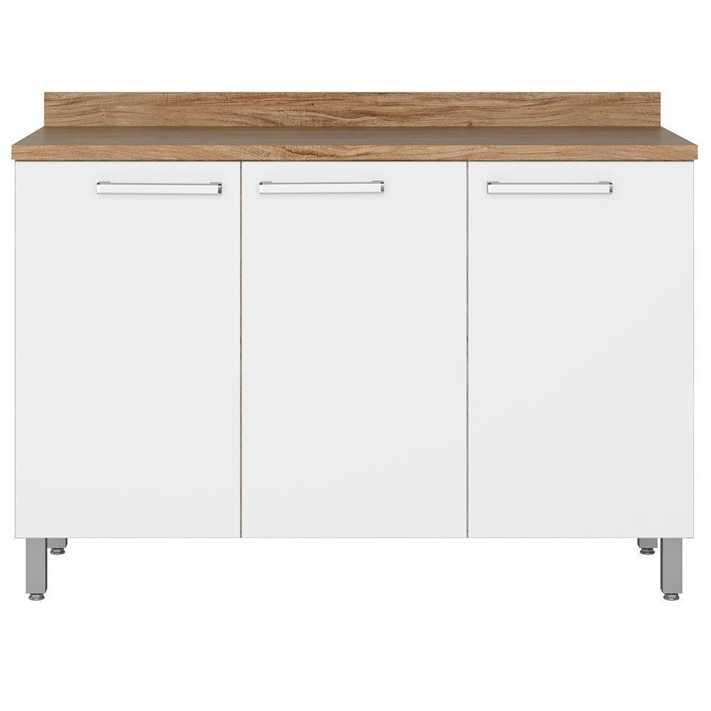 Balcão Triplo Bartira Topázio UP com 3 Portas e 1 Prateleira - 120,1cm de largura - 1