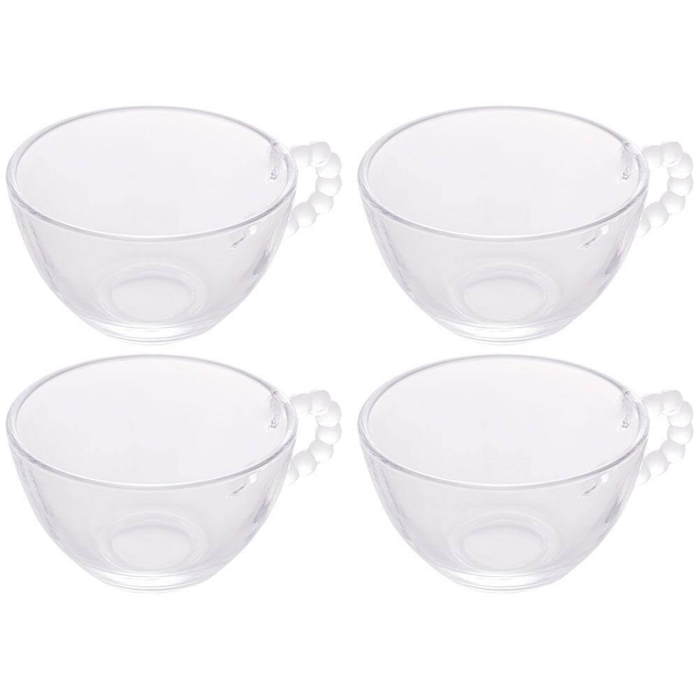 Conjunto com 4 Xícaras para Chá Wolff Pearl em Cristal - 180 ml - 1