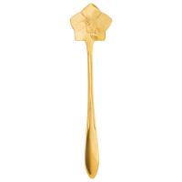 Conjunto de Colheres para Chá Wolff Flores em Aço Inox Dourado - 4 Peças - 2