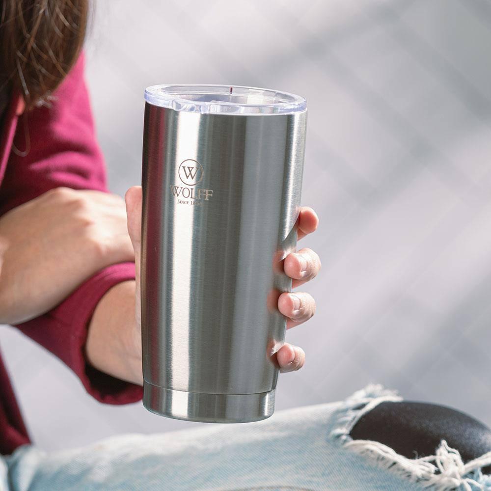 Copo Térmico Wolff 28899 com Tampa e Parede Dupla Inox - 600 ml - 5