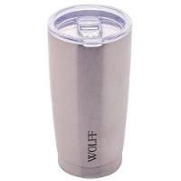 Copo Térmico Wolff 28899 com Tampa e Parede Dupla Inox - 600 ml - 1