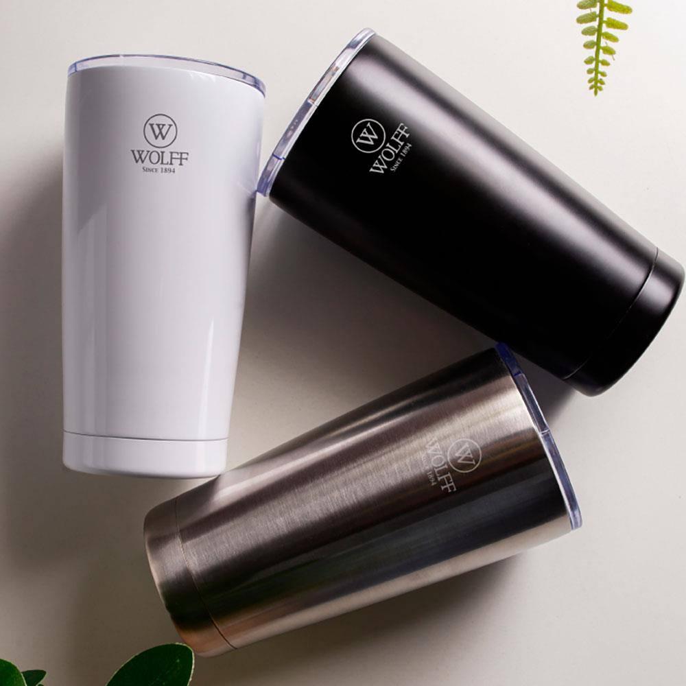 Copo Térmico Wolff 28900 com Tampa e Parede Dupla Preto - 600 ml - 6