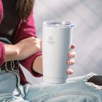 Copo Térmico Wolff 28901 com Tampa e Parede Dupla Branco - 600 ml - 5