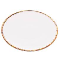 Prato Raso Wolff Bambu em Melamina Branco - 27 cm - 1