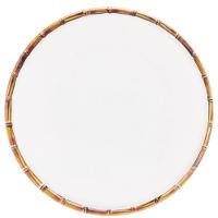 Prato Raso Wolff Bambu em Melamina Branco - 27 cm - 3