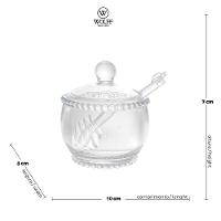 Meleira com Dosador Wolff Pearl em Cristal - 7 x 8 x 10 cm - 5