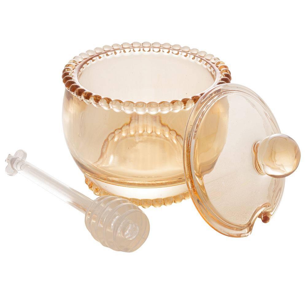 Meleira com Dosador Wolff Pearl em Cristal Âmbar - 11,5 x 10,5 cm - 4