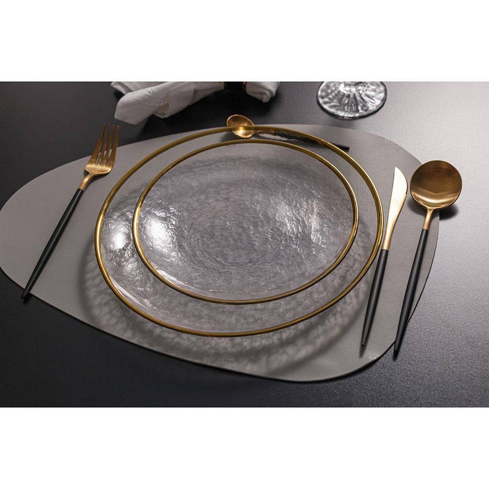 Prato Raso Wolff Agate com Borda Dourada - 26 cm - 6