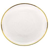 Prato Raso Wolff Agate com Borda Dourada - 26 cm - 1