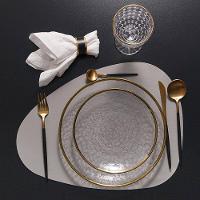 Prato Raso Wolff Agate com Borda Dourada - 26 cm - 5