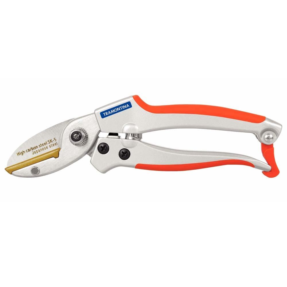 Tesoura de Poda Tramontina Profissional com Ponta Reta e Cabo Ergonômico - Laranja - 1