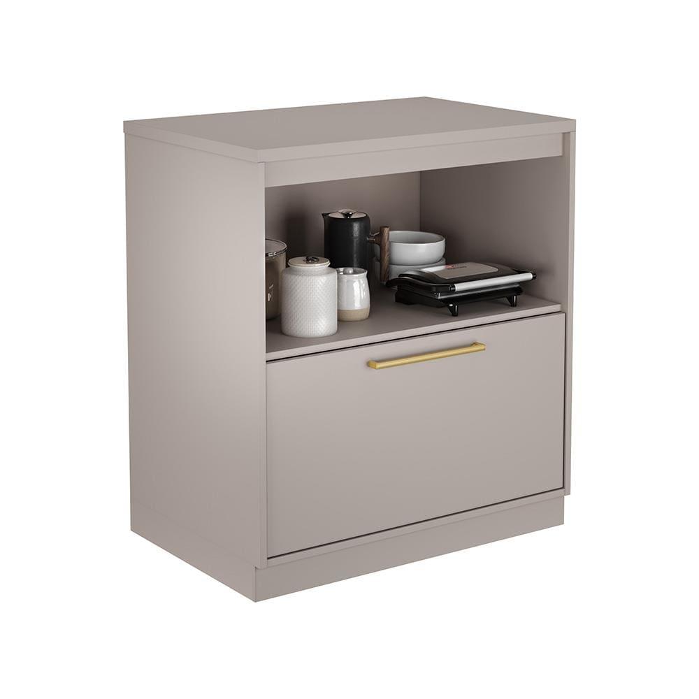 Balcão Duplo Itatiaia Essence com 1 Porta, 1 Gaveta, 1 Prateleira e 80 cm de Largura - Fendi - 2