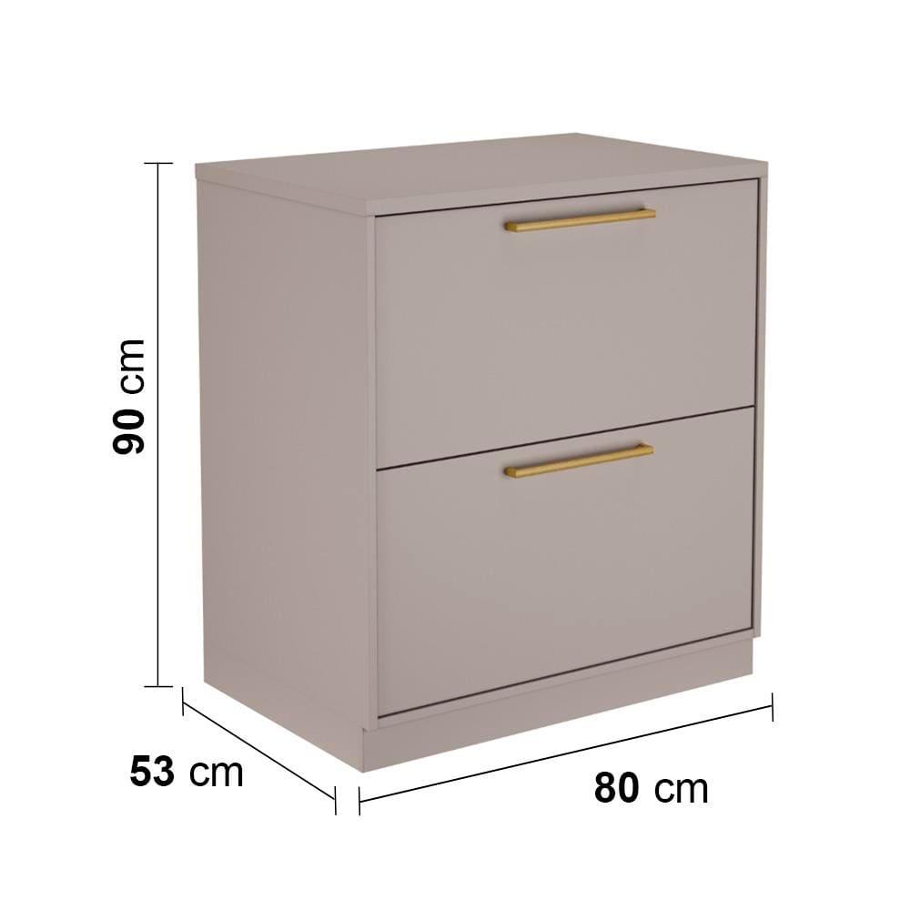 Balcão Duplo Itatiaia Essence com 1 Porta, 1 Gaveta, 1 Prateleira e 80 cm de Largura - Fendi - 3