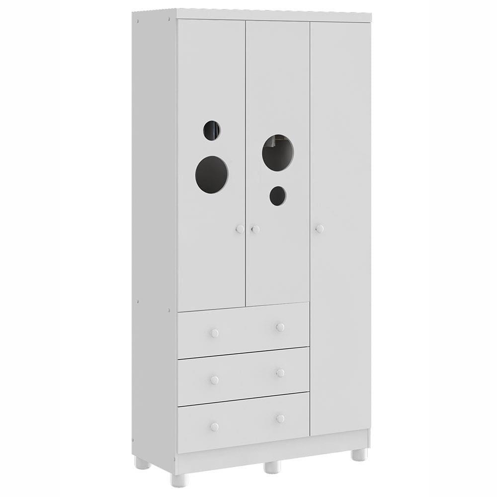 Guarda-Roupa Infantil Peroba Duda Plus com 3 Portas, 3 Gavetas e 92 cm de Largura - 5