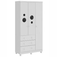 Guarda-Roupa Infantil Peroba Duda Plus com 3 Portas, 3 Gavetas e 92 cm de Largura - 5