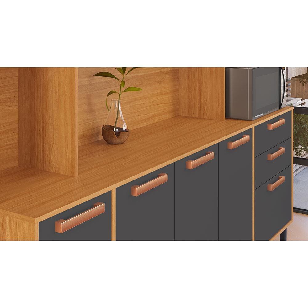 Cozinha Compacta Itatiaia Nápoles com 8 Portas, 3 Gavetas e 9 Prateleiras - 220cm de largura - 5