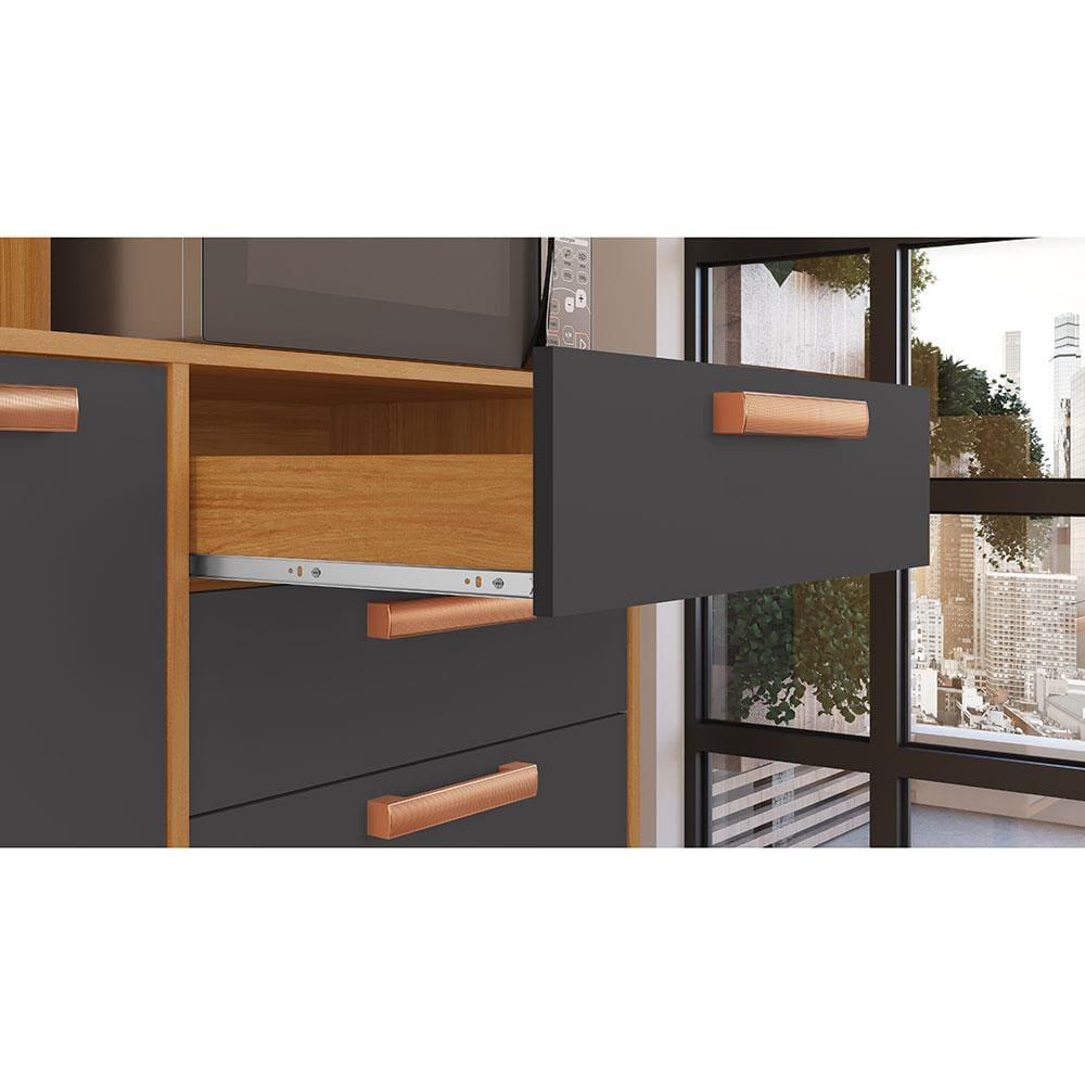 Cozinha Compacta Itatiaia Nápoles com 8 Portas, 3 Gavetas e 9 Prateleiras - 220cm de largura - 8