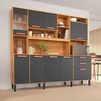 Cozinha Compacta Itatiaia Nápoles com 8 Portas, 3 Gavetas e 9 Prateleiras - 220cm de largura - 1