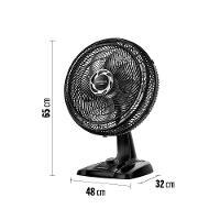 Ventilador de Mesa Mondial Turbo NVT408PB 40cm 8 Pás 3 Velocidades Preto/Prata - 5