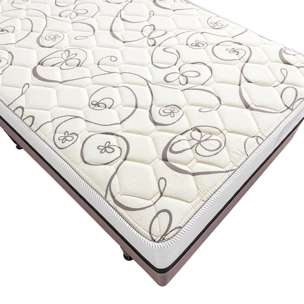 Cama Box Conjugada Solteiro Herval Roma Ortopédico com Pillow Top e Tecido Poliéster 53x88x188 cm - Marrom/Bege/Branco - 7