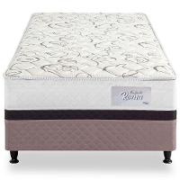 Cama Box Conjugada Solteiro Herval Roma Ortopédico com Pillow Top e Tecido Poliéster 53x88x188 cm - Marrom/Bege/Branco - 2