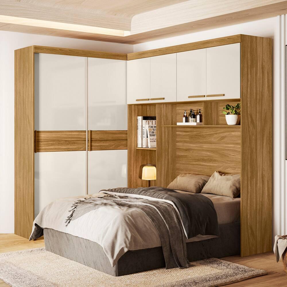 Guarda-roupa Modulado Casal Moval Florença com 6 Portas, 5 Gavetas, 7 Prateleiras e 242cm de Largura - 2